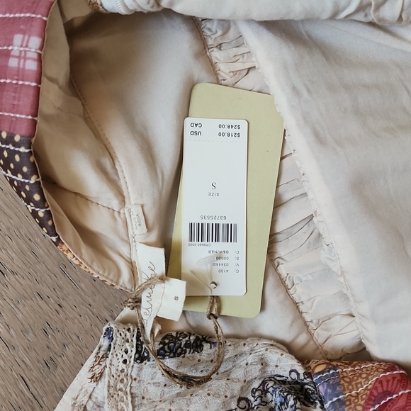 Anthropologie Let Me Be Quilted Ruffle Patchwork Maxi Dress S - Picture 7 of 9